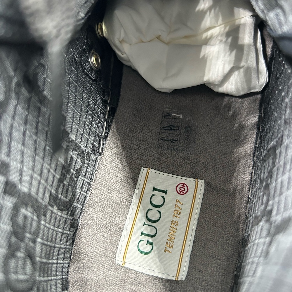 Gucci Men's 1977 tennis High-Top Sneakers size 10.5 made in Italy - Picture 9 of 9